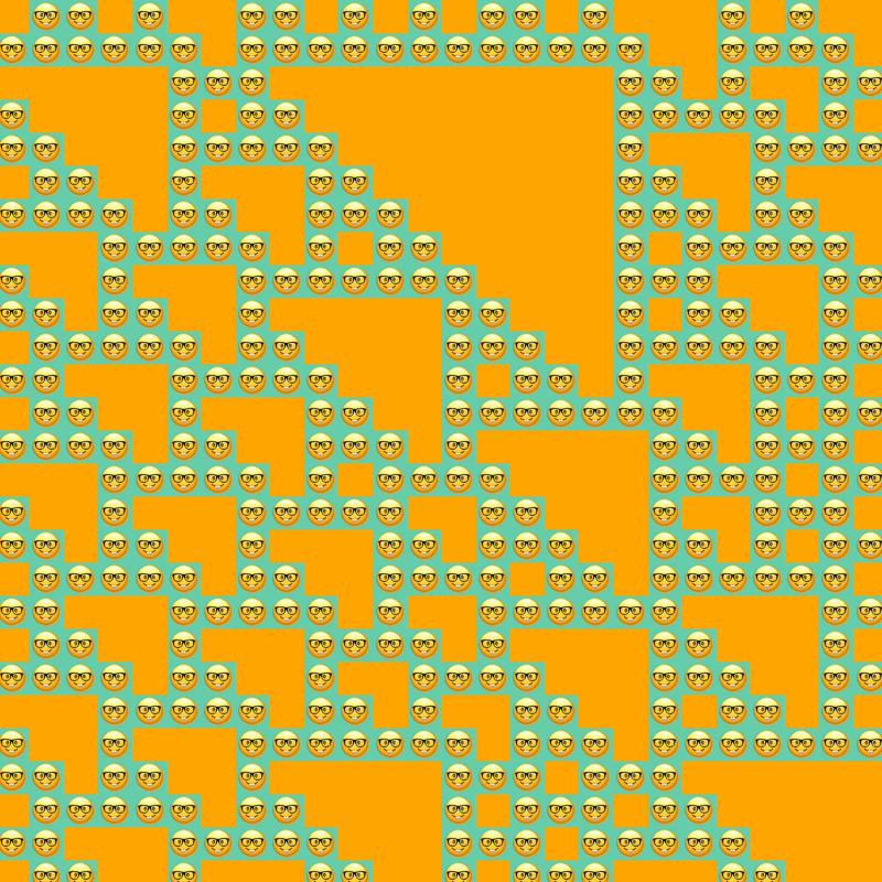 Elementary Cellular Emoji Automata #366