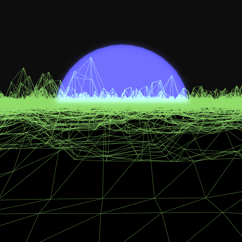 Generative Retrowave Field #46