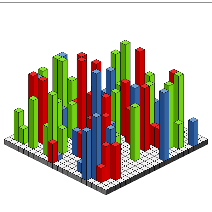 Animated Isometric Grid Towers