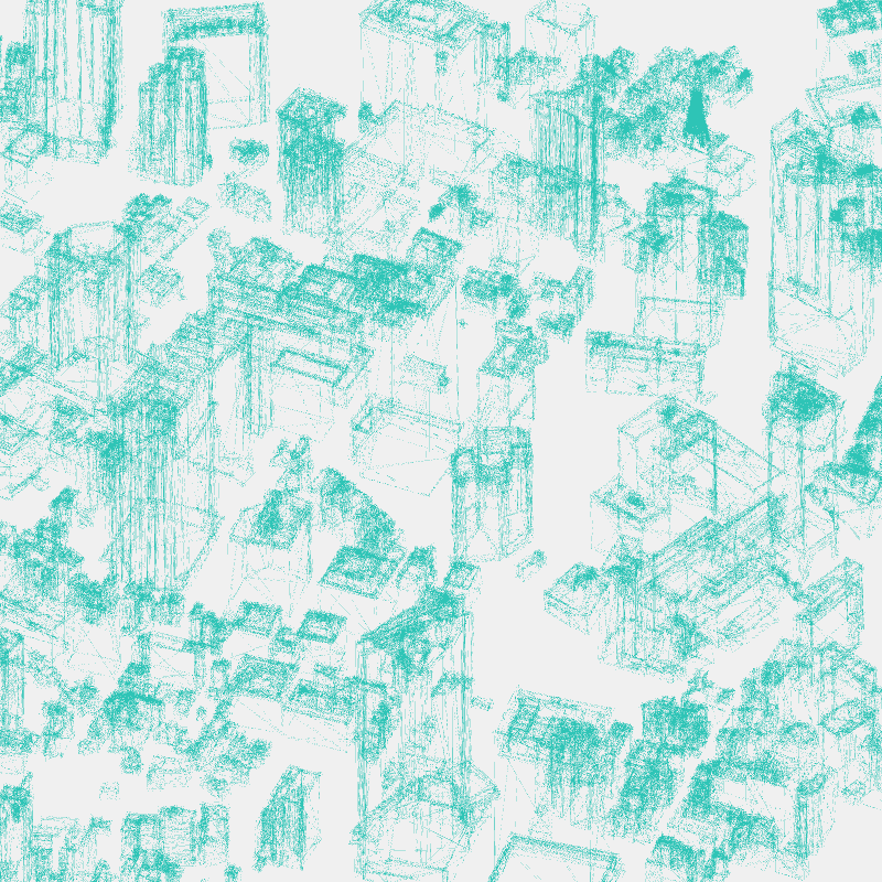 Algorithmic Drawing: Minato City Tokyo #20