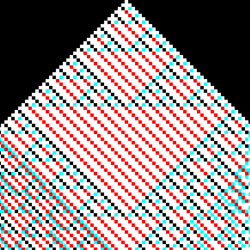 RGB Elementary Cellular Automaton #560