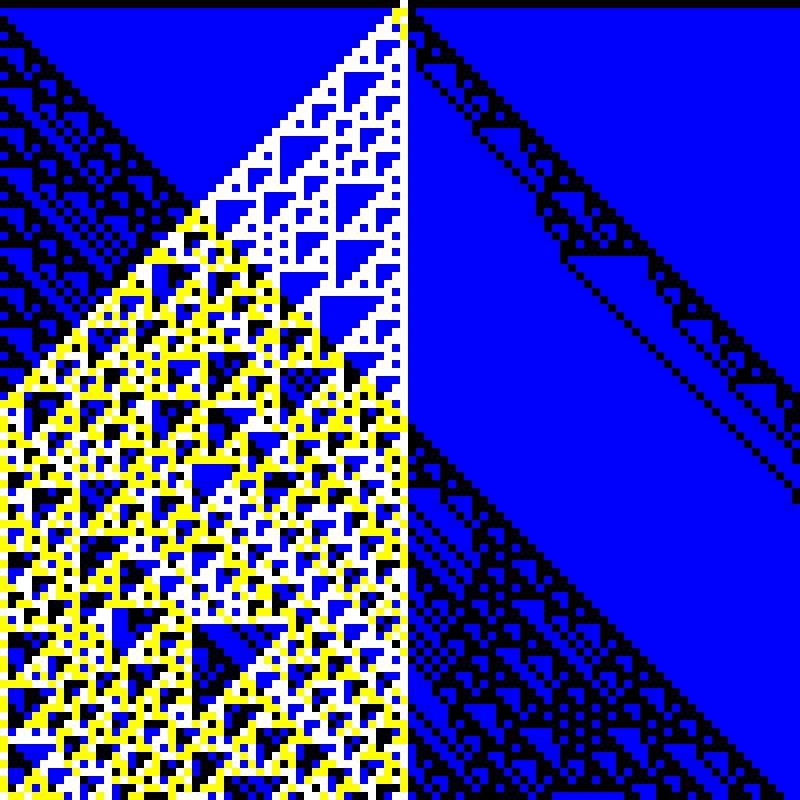 RGB Elementary Cellular Automaton #682