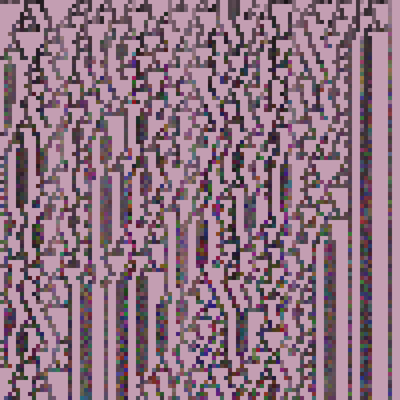 Colored Elementary Cellular Automaton #71