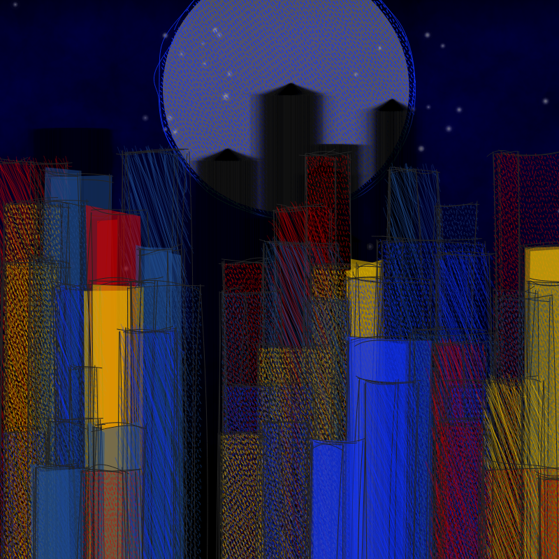 hastily-drawn cityscape sketch #69