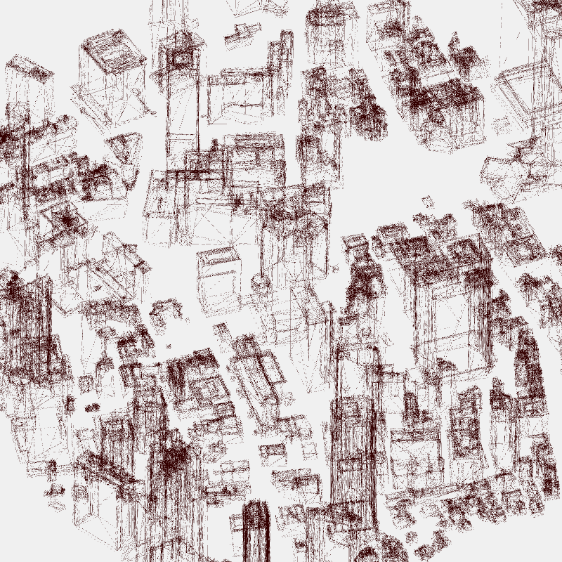 Algorithmic Drawing: Minato City Tokyo #60