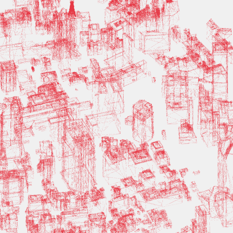 Algorithmic Drawing: Minato City Tokyo #97