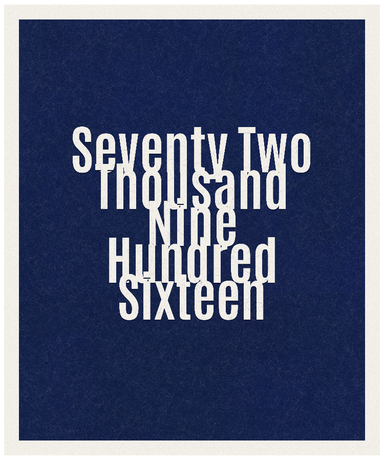 Count #72916