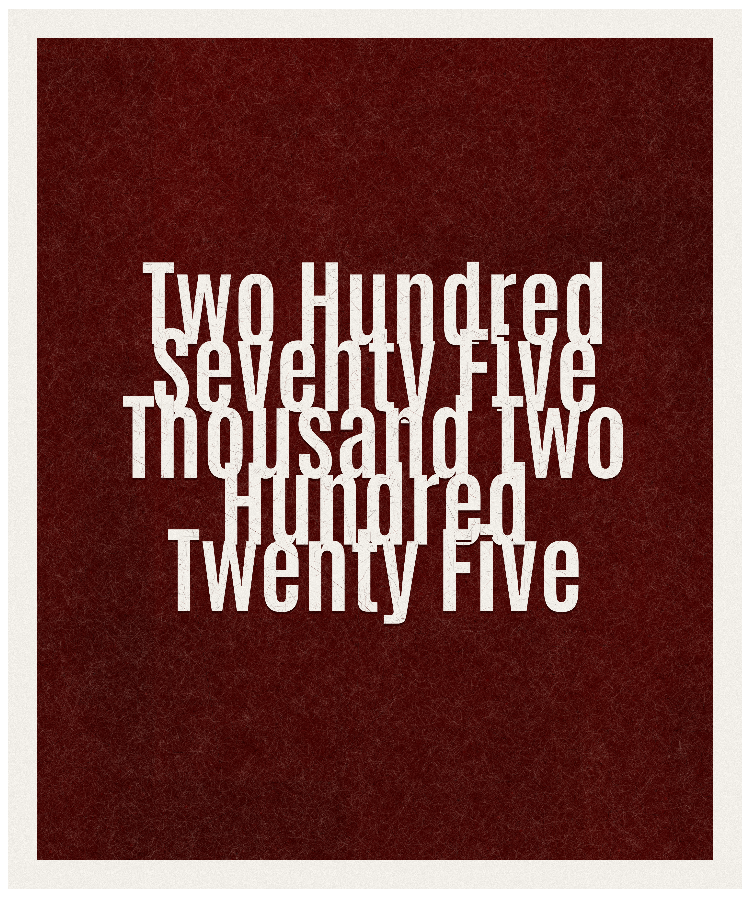 Count #275225