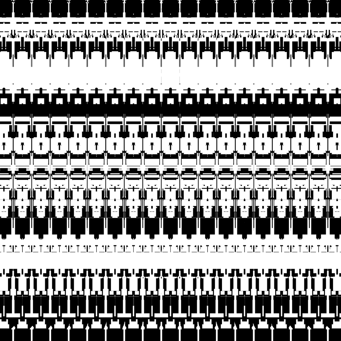 black and white textile machine #17