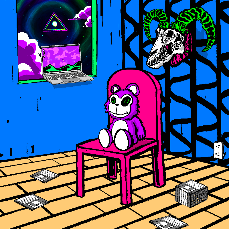 pink chair in the blue room #70