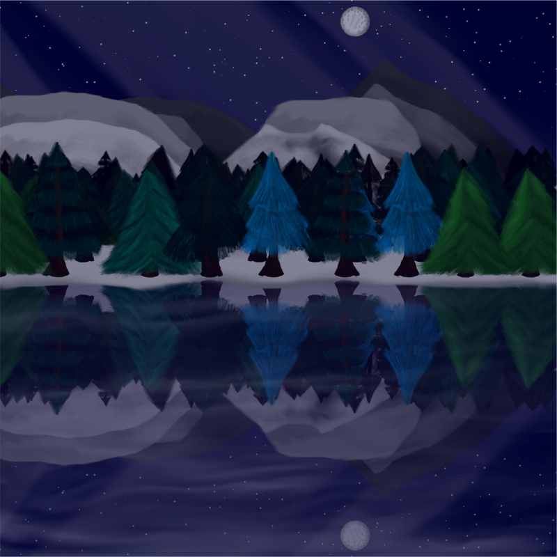 Moony Winter Lake #42