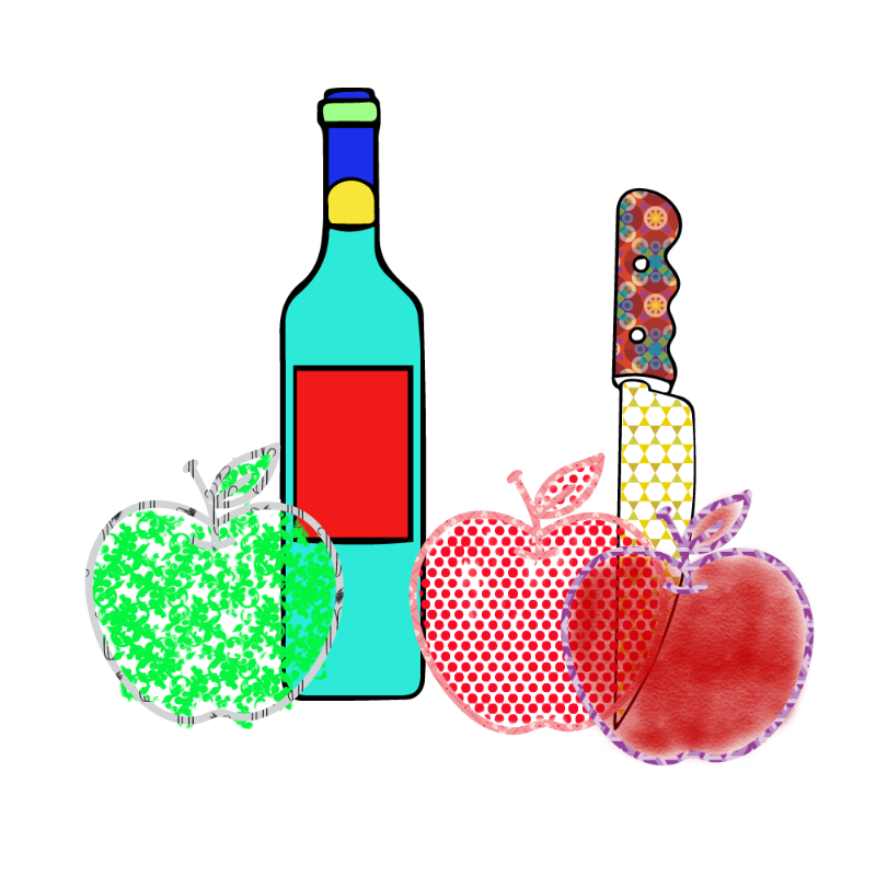 bottle and apples #9