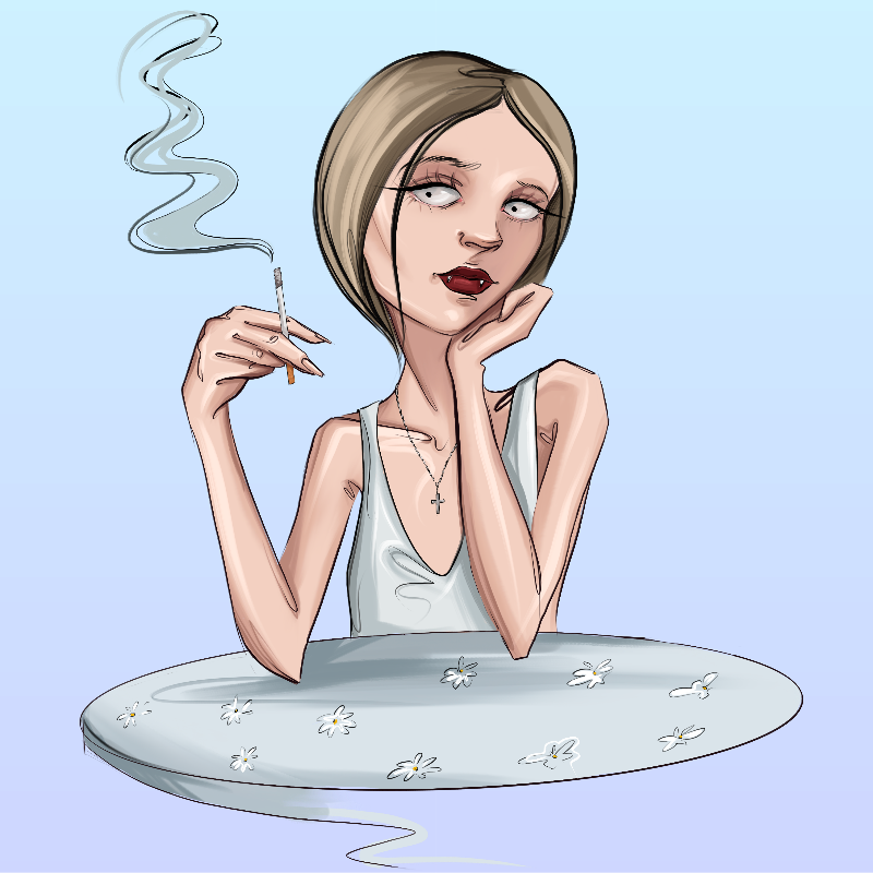 Girl at the table #24