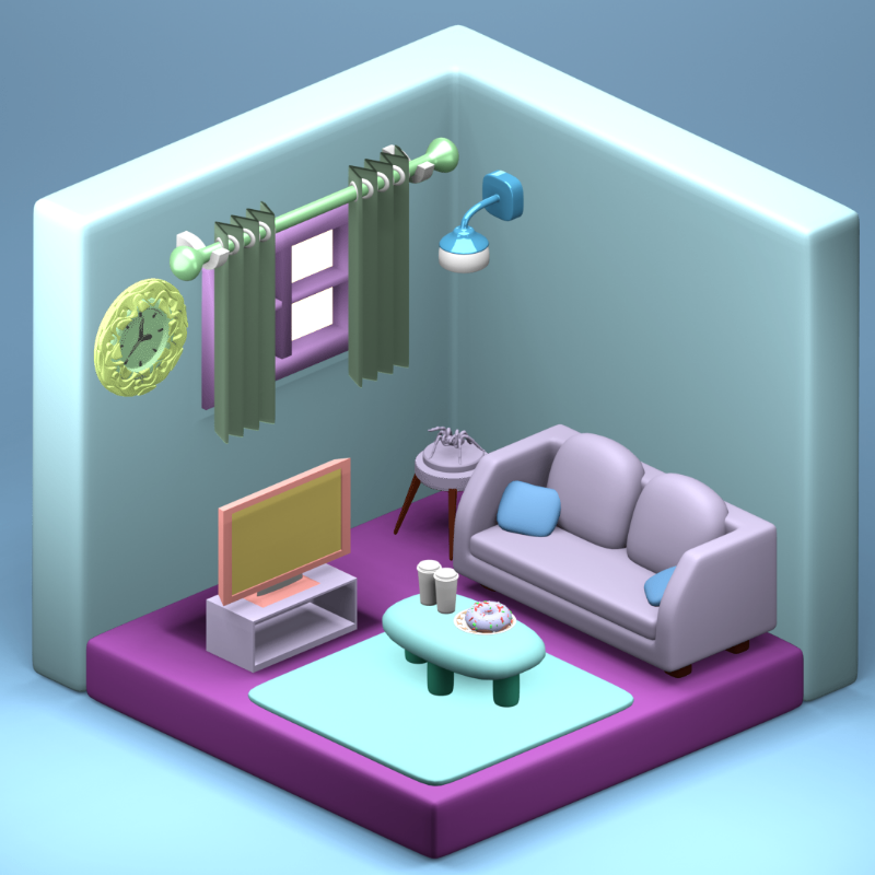 3D Fantasy Living room #13