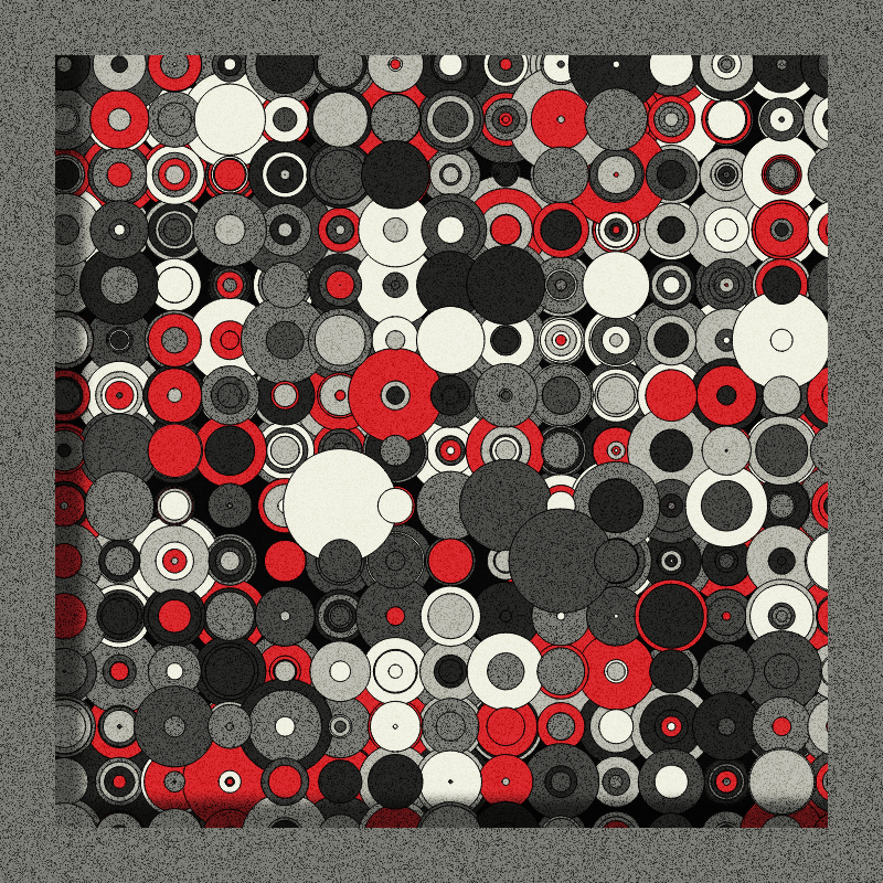 Red, Grey and Circles #9