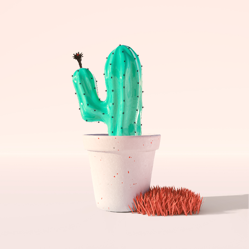 3D Crypto Cacti #13