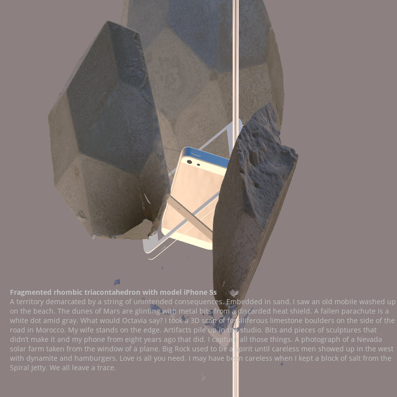 Fragmented triacontahedron with iPhone 5s #80