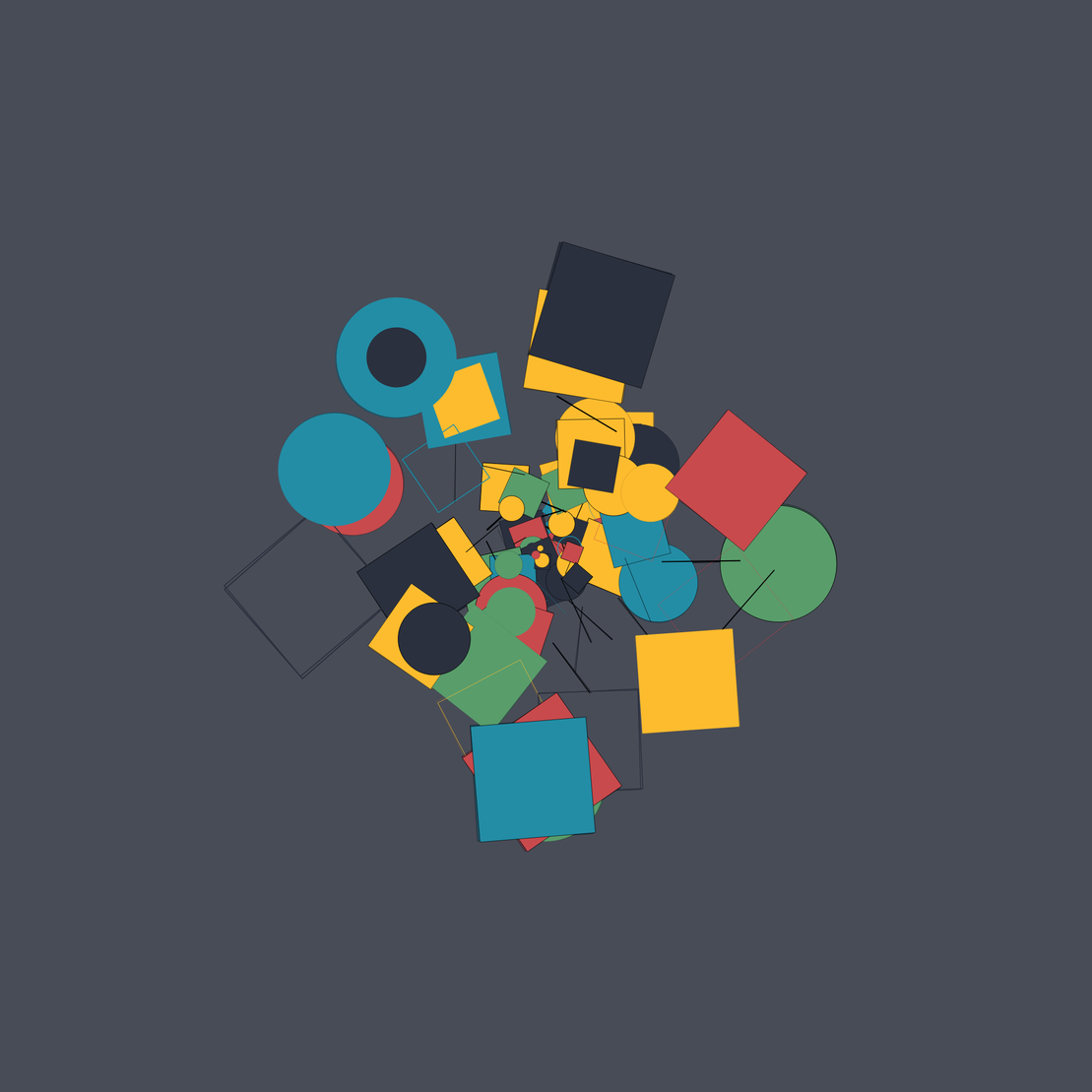 Chaotic Colored Shapes