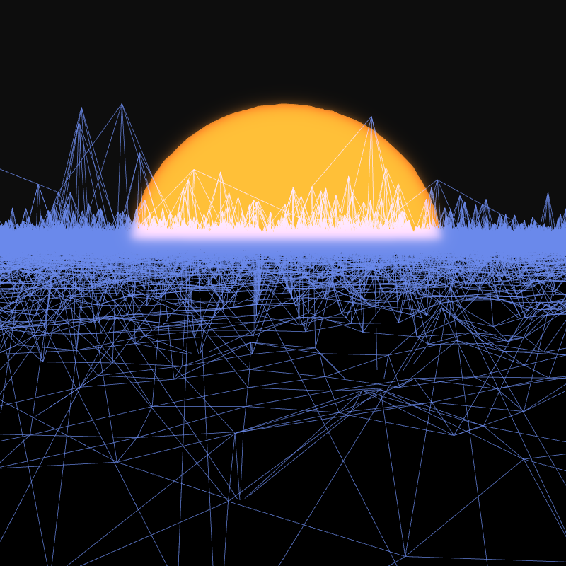 Generative Retrowave Field #6