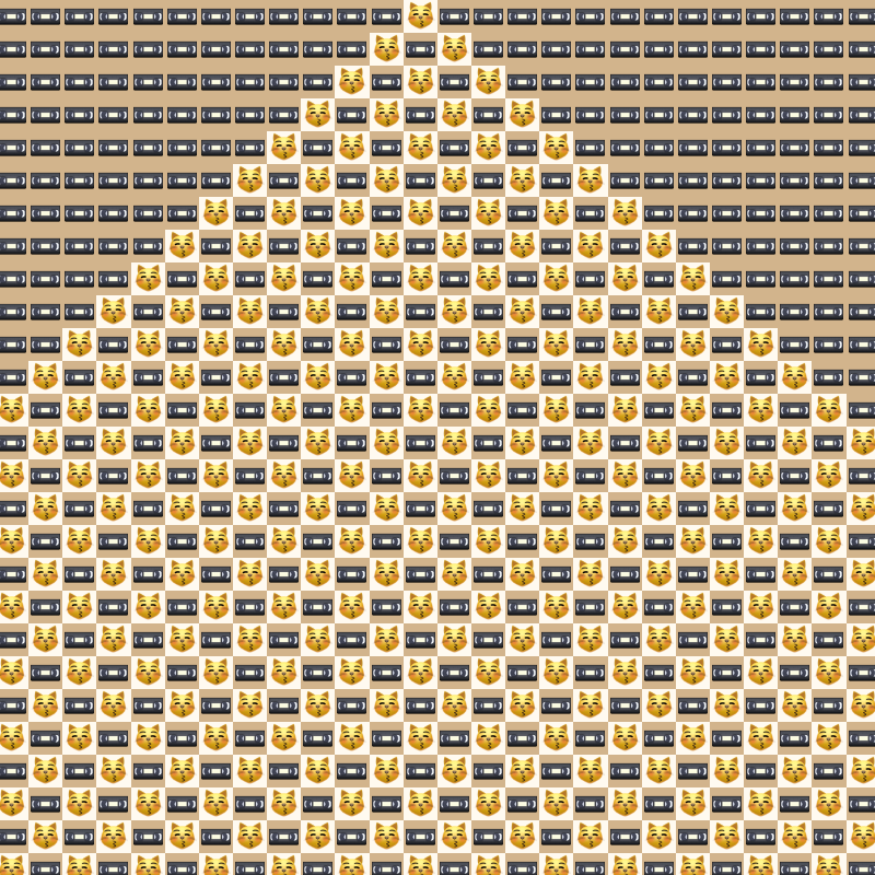 Elementary Cellular Emoji Automata #464