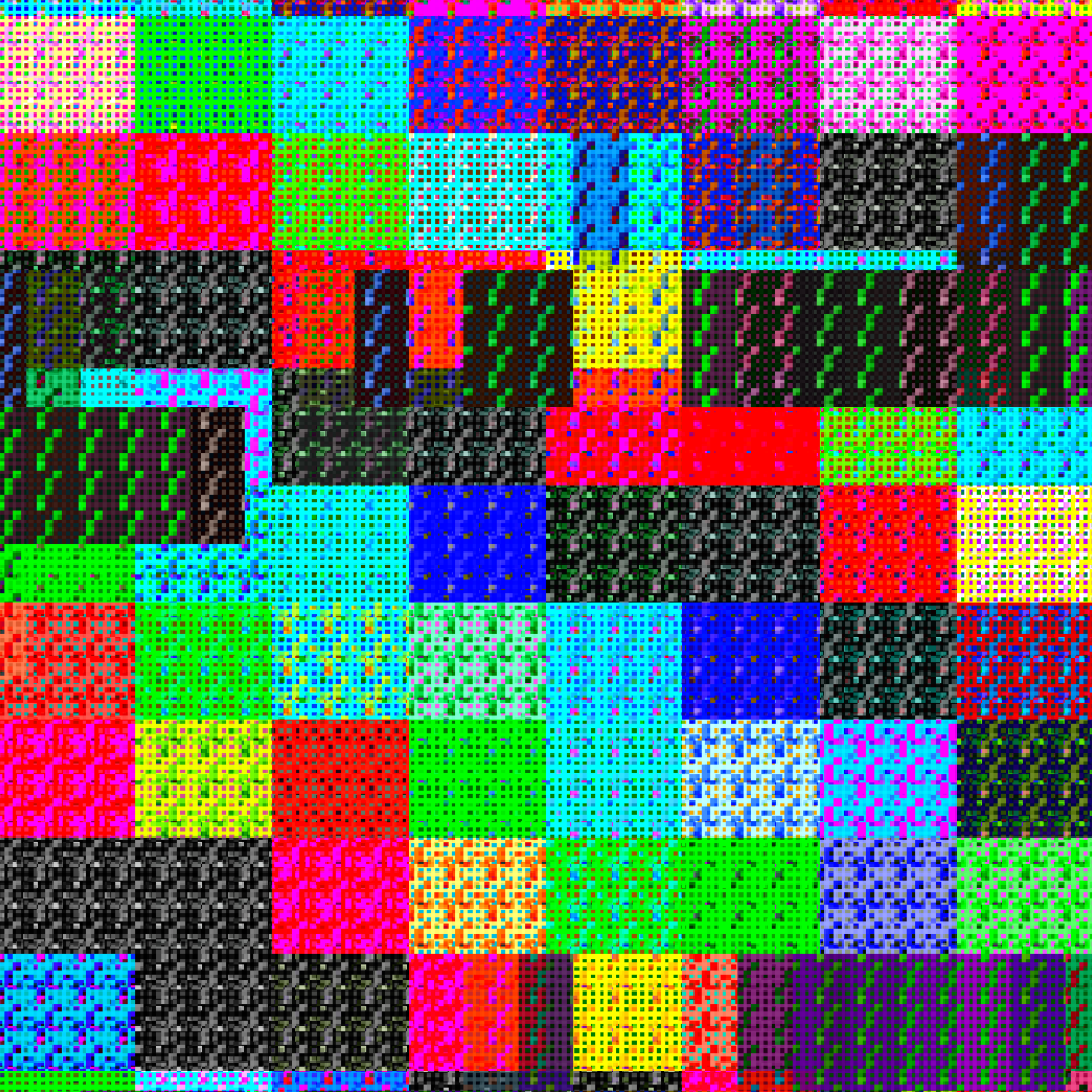 Multicolored Pixelated Field #12