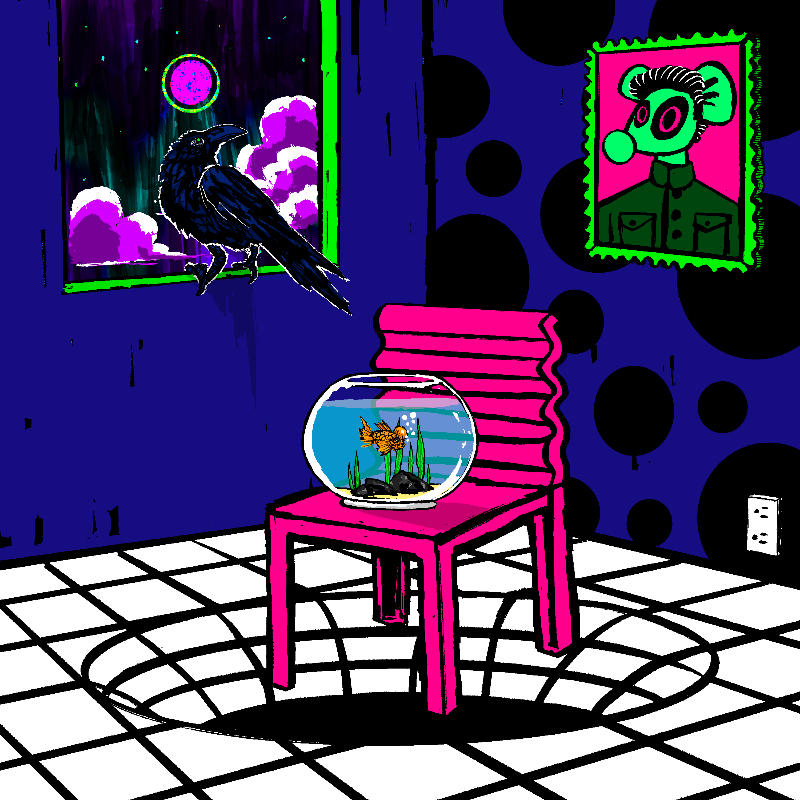 pink chair in the blue room #50