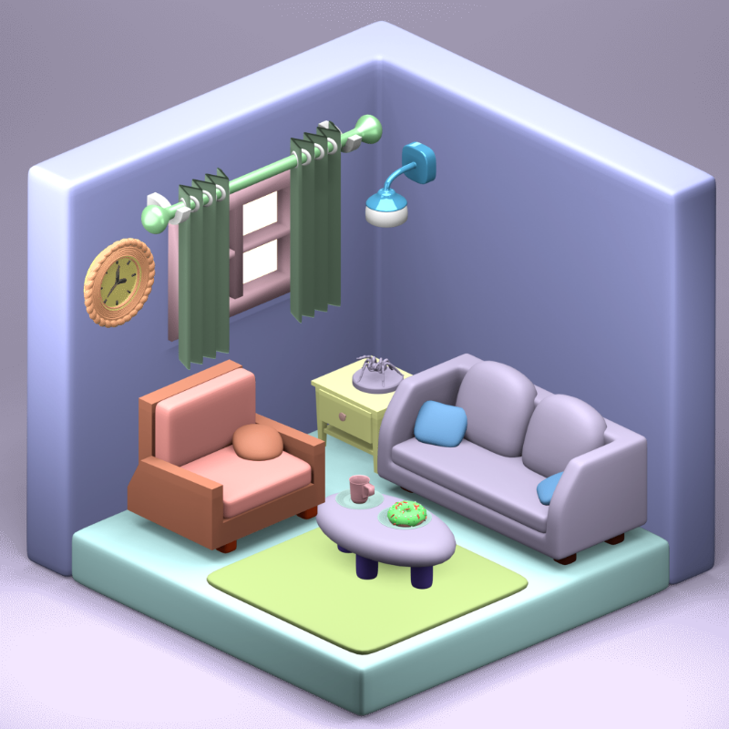 3D Fantasy Living room #20