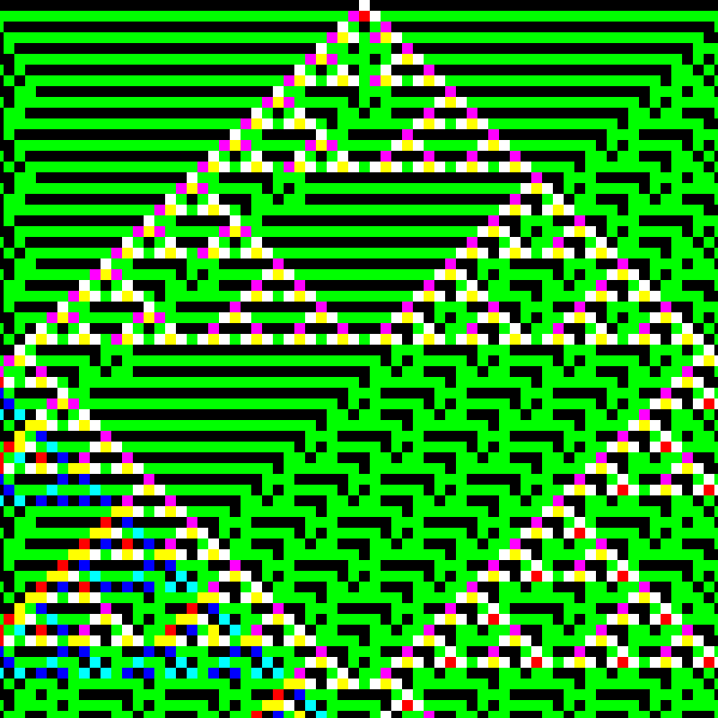 RGB Elementary Cellular Automaton #655