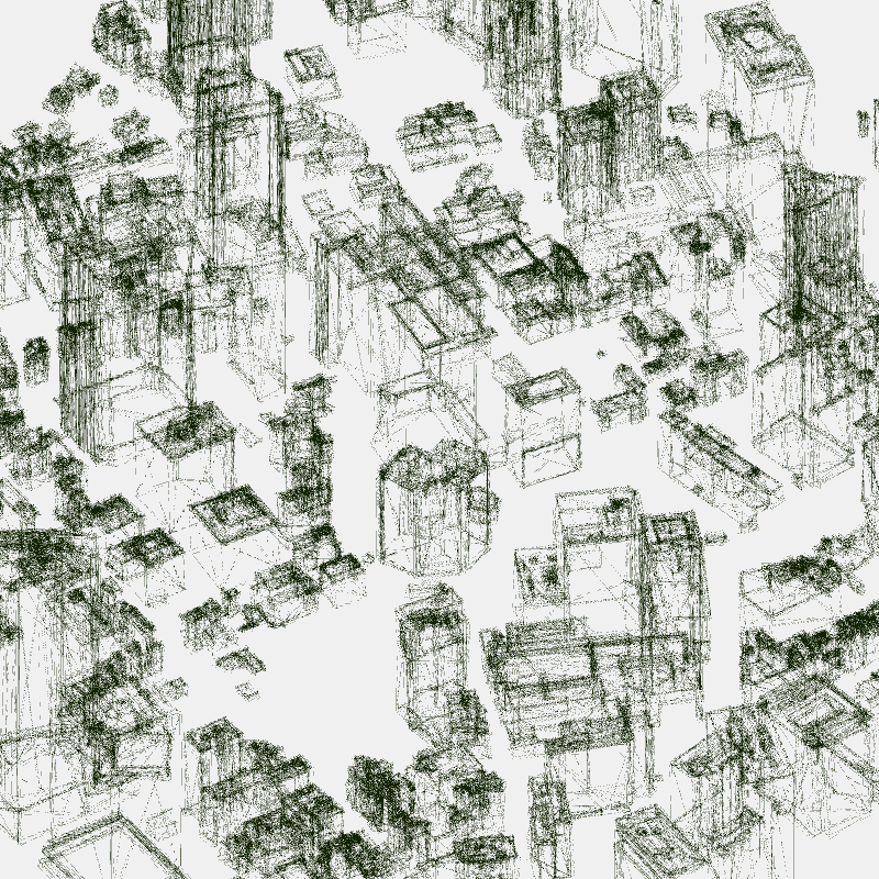 Algorithmic Drawing: Minato City Tokyo #68