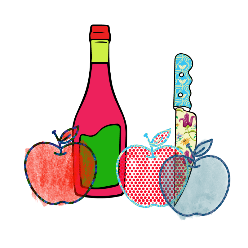 bottle and apples #31