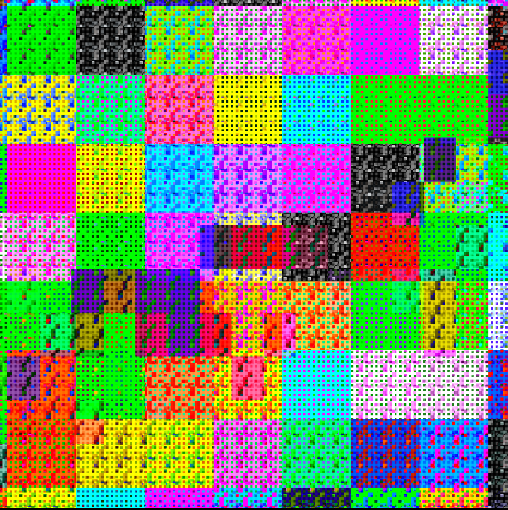 Multicolored Pixelated Field #18