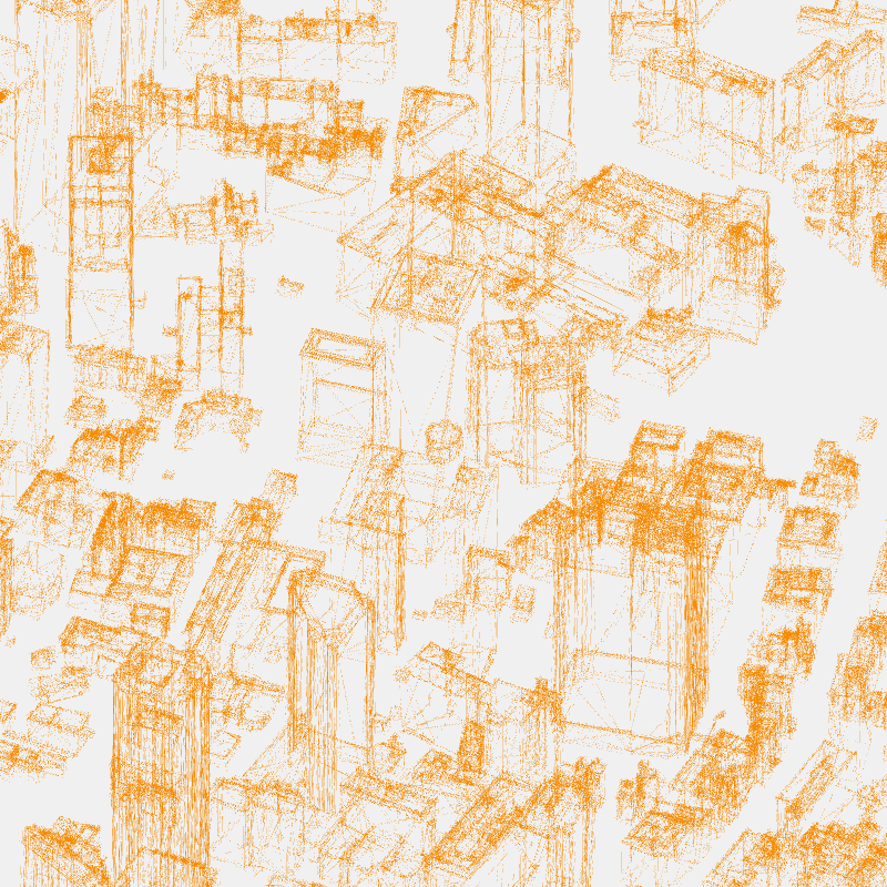 Algorithmic Drawing: Minato City Tokyo #58