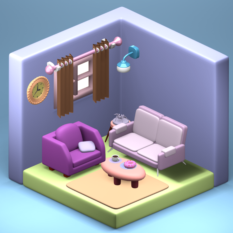 3D Fantasy Living room #2