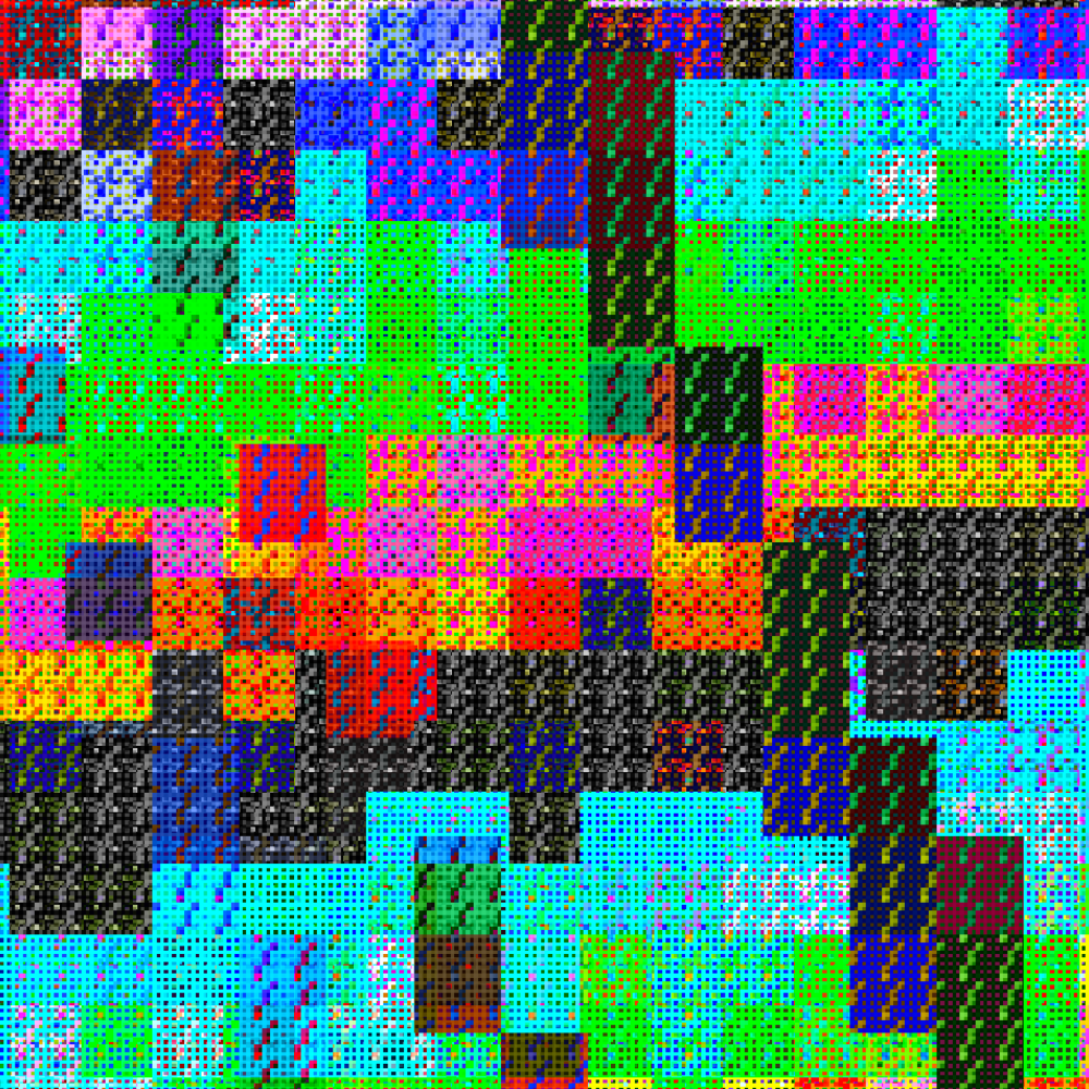 Multicolored Pixelated Field #7