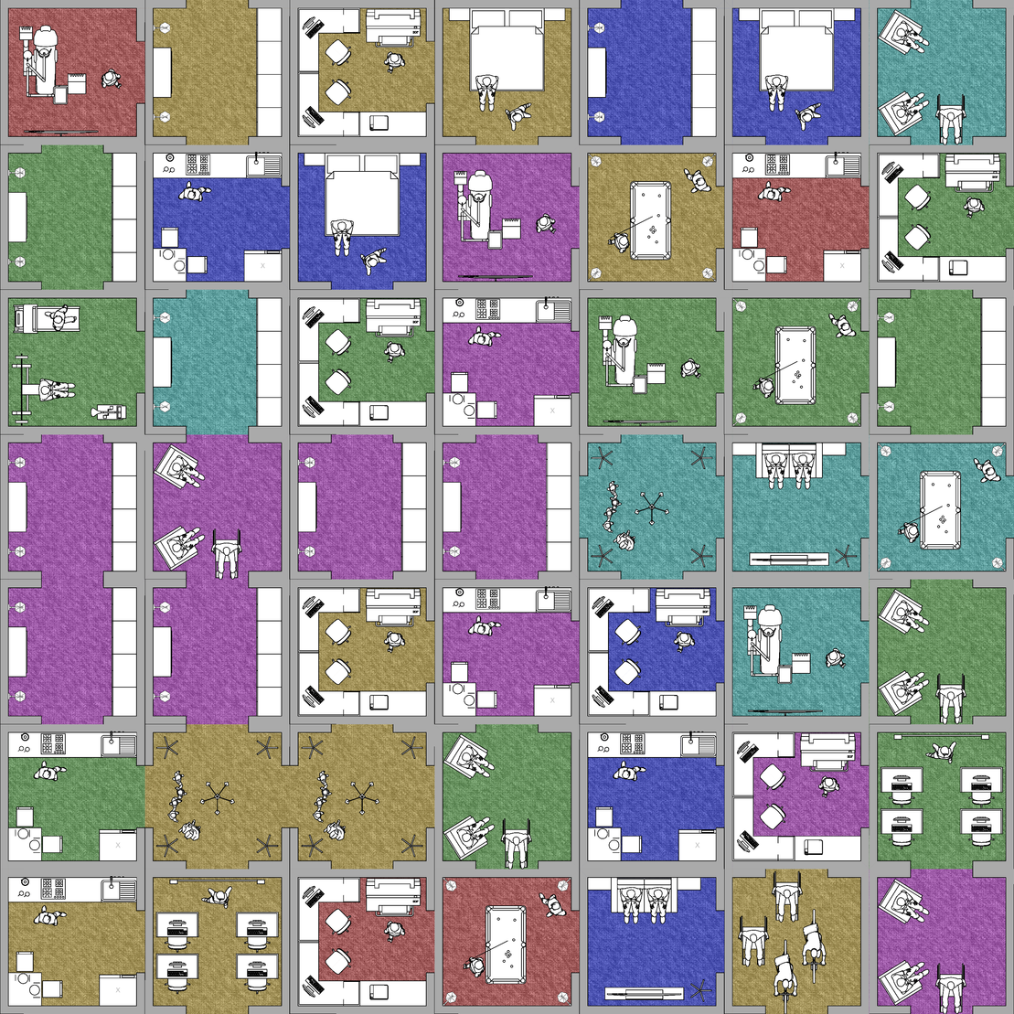 Harlequin block building #2