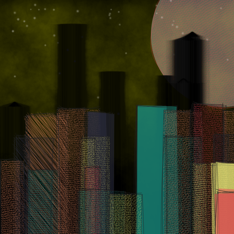 hastily-drawn cityscape sketch #90