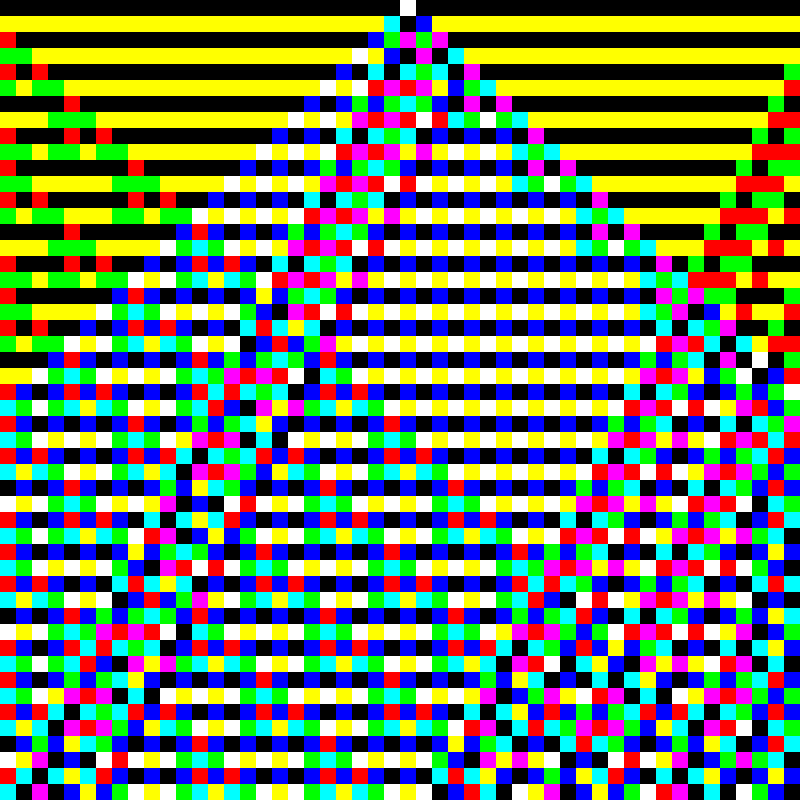 RGB Elementary Cellular Automaton #341