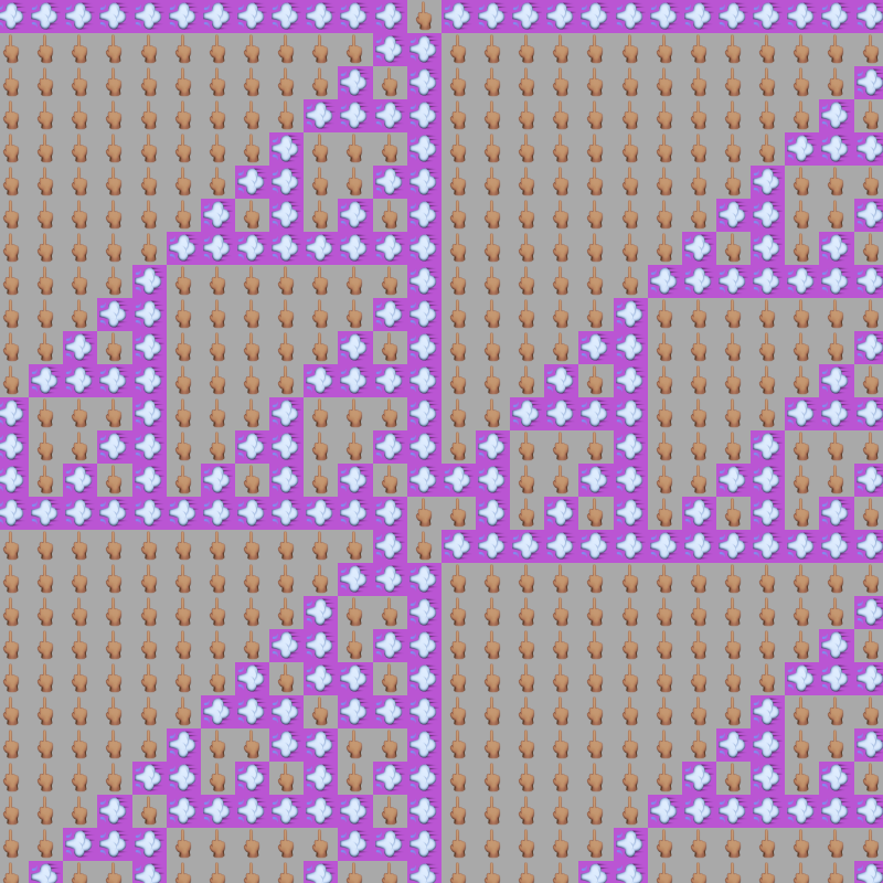 Elementary Cellular Emoji Automata #536