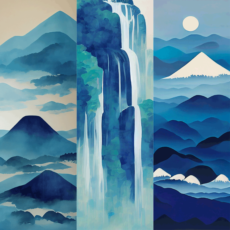 AI Japanese Waterfall #3