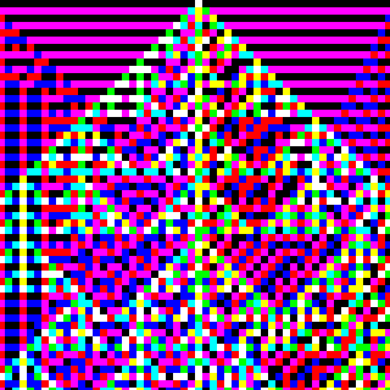 RGB Elementary Cellular Automaton #182