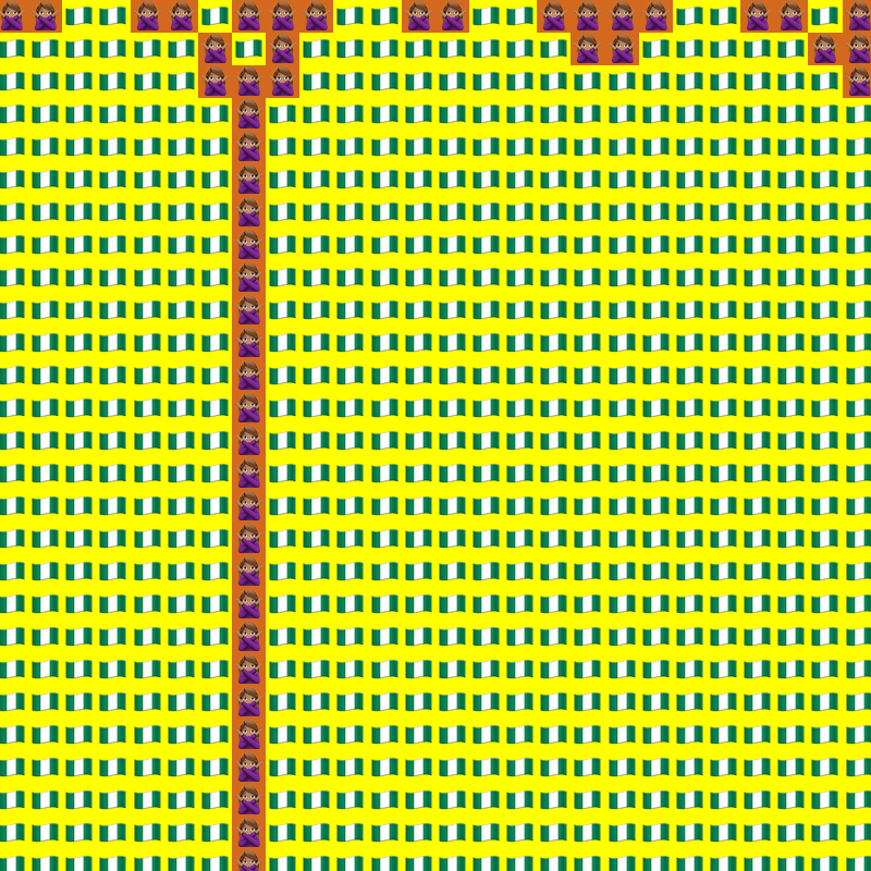 Elementary Cellular Emoji Automata #494