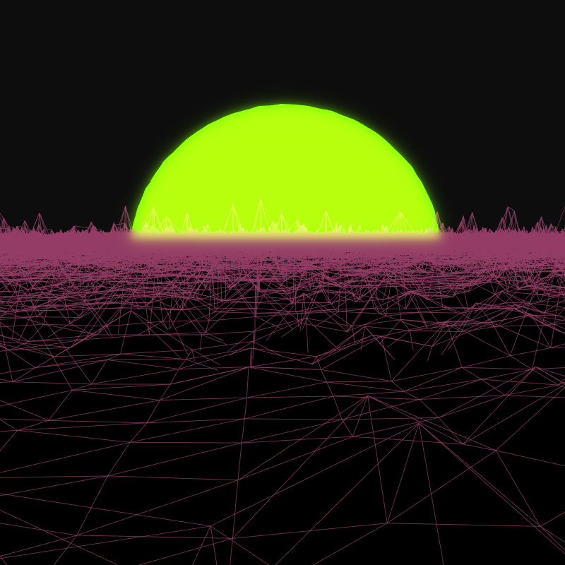 Generative Retrowave Field #26