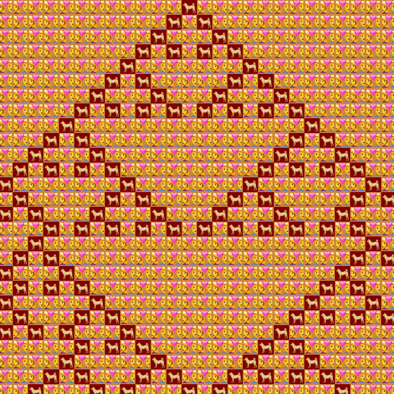 Elementary Cellular Emoji Automata #404