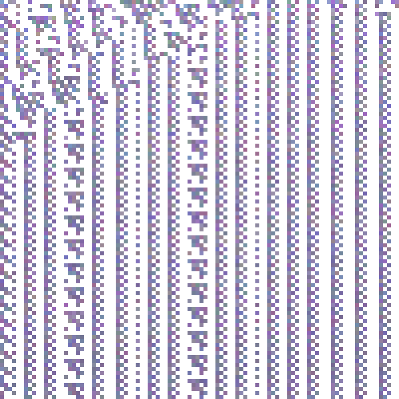 Colored Elementary Cellular Automaton #375