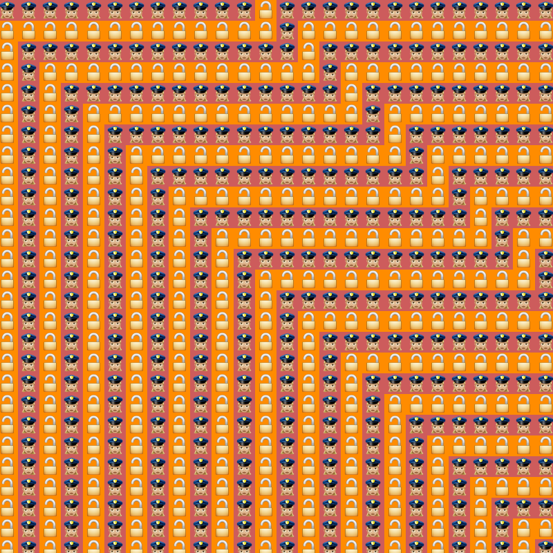 Elementary Cellular Emoji Automata #439