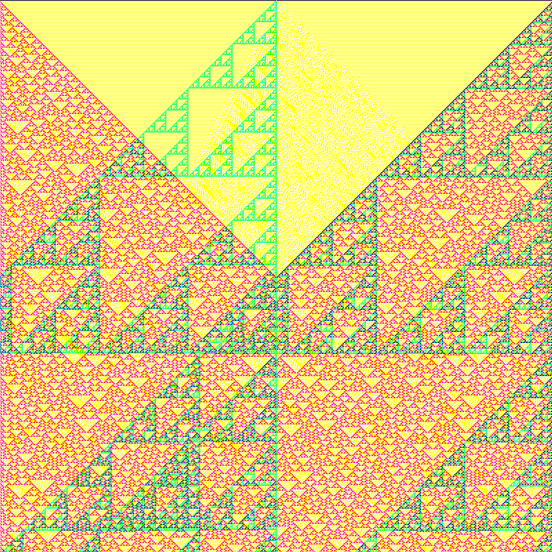 RGB Elementary Cellular Automaton #292