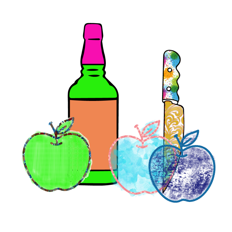 bottle and apples #90