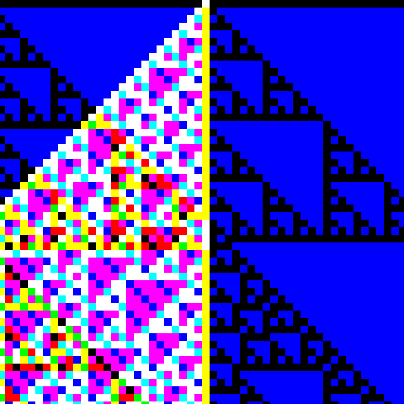 RGB Elementary Cellular Automaton #170