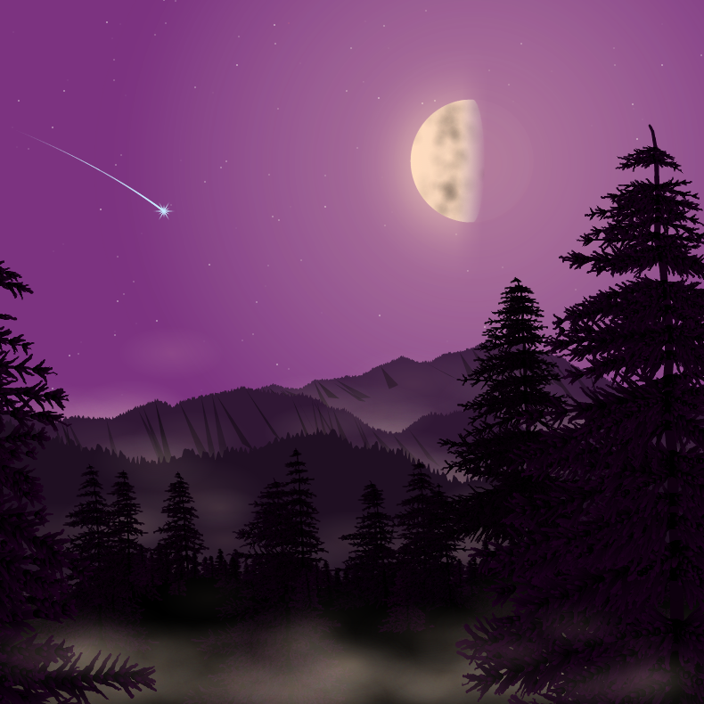 Moonlit Mountains #26