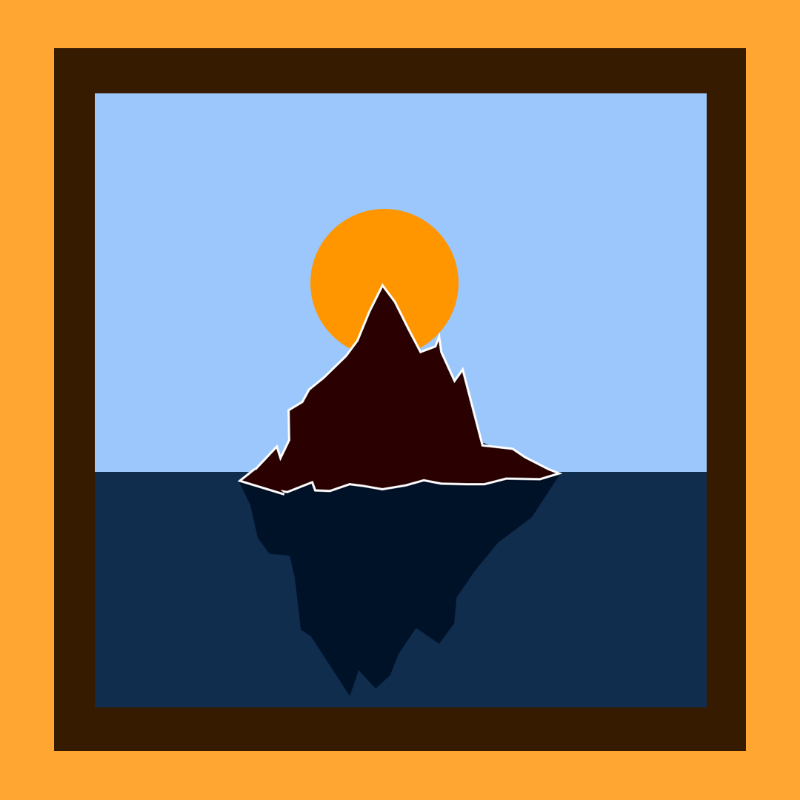 Mountain between Ocean board